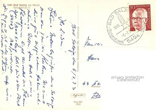 AK / Ansichtskarte Bad_Salzig Sanatorium II Bad_Salzig