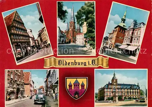 AK / Ansichtskarte Oldenburg_Niedersachsen Teilansichten Innenstadt Gebaeude Oldenburg Niedersachsen