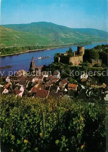 AK / Ansichtskarte Niederheimbach_Bingen Panorama Heimburg Rhein Bildkalender Deutschland Niederheimbach Bingen