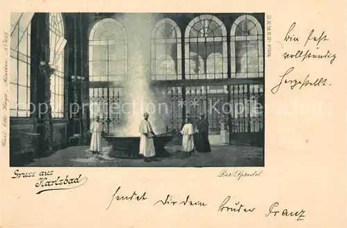 AK / Ansichtskarte Karlsbad_Eger Sprudel Karlsbad_Eger