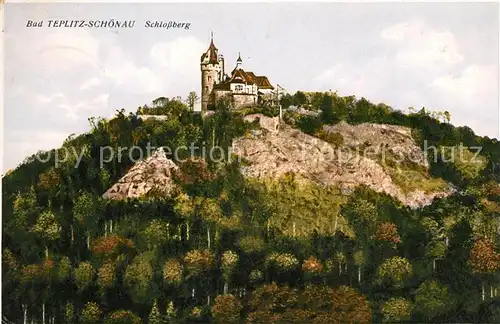 AK / Ansichtskarte Teplitz Schoenau_Teplice Schlossberg 