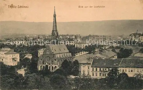 AK / Ansichtskarte Teplitz Schoenau_Teplice Blick vom der Josefshoehe 