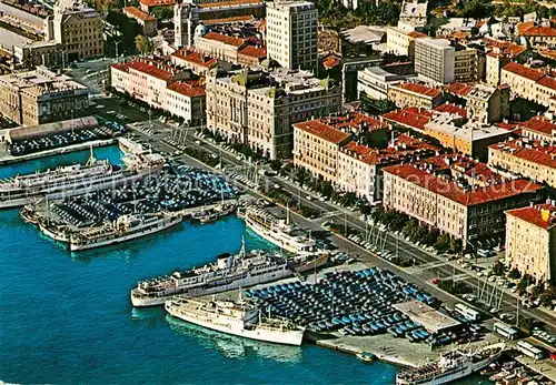 AK / Ansichtskarte Rijeka_Fiume Hafen Fliegeraufnahme Rijeka Fiume
