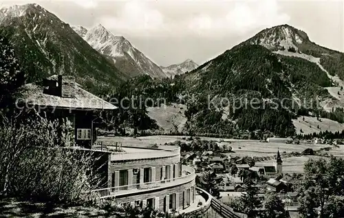 AK / Ansichtskarte Bad_Oberdorf Hotel Restaurant Talblick Alpenpanorama Bad_Oberdorf