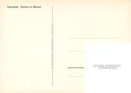 AK / Ansichtskarte Mbesa Kanisa 