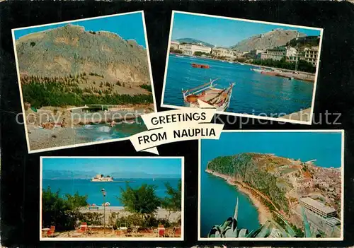 AK / Ansichtskarte Nauplia_Nauplion Strand Hafen Kuestenpanorama Nauplia Nauplion