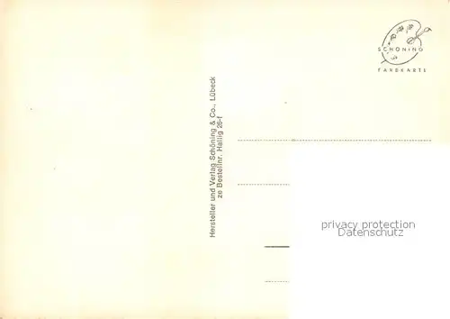 AK / Ansichtskarte Hallig_Oland Panorama Hafen Lorendamm Glockenturm Fischkutter Kueste Hallig_Oland