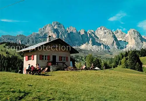 AK / Ansichtskarte Schuatschhuette mit Geislergruppe Schuatschhuette