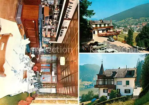 AK / Ansichtskarte St_Ulrich_Groeden_Tirol Pension Waldrand Gastraum Cafe St_Ulrich_Groeden_Tirol