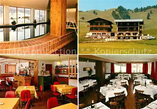 AK / Ansichtskarte Seiser_Alm Pension Brunelle Hallenbad Speiseraeume Seiser_Alm