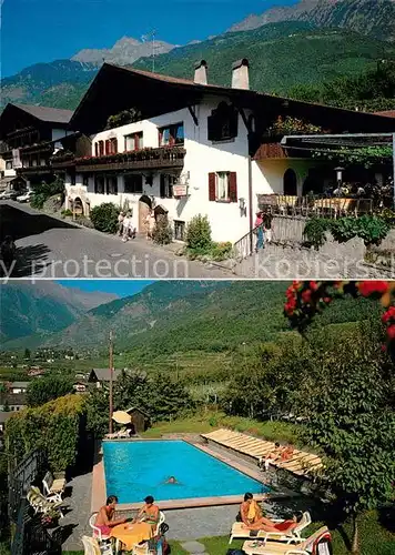 AK / Ansichtskarte Algund Hotel Gstoer Swimmingpool Algund