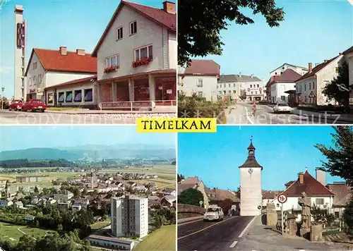 AK / Ansichtskarte Timelkam St Josef Kirche Mautturm Fliegeraufnahme Strasse Timelkam