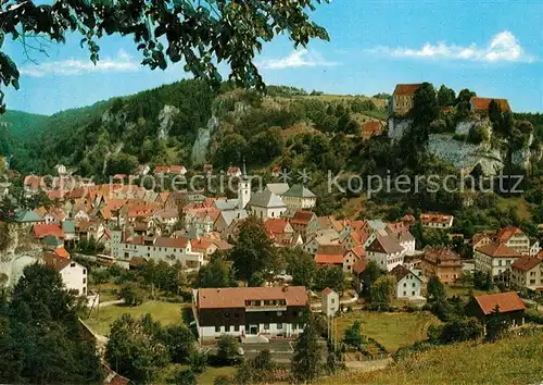 AK / Ansichtskarte Pottenstein_Oberfranken Stadtblick mit Kurheim Pottenstein_Oberfranken