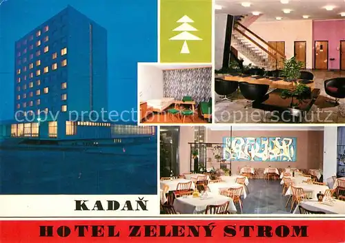 AK / Ansichtskarte Kadan Hotel Zeleny Strom Restaurant Foyer Kadan