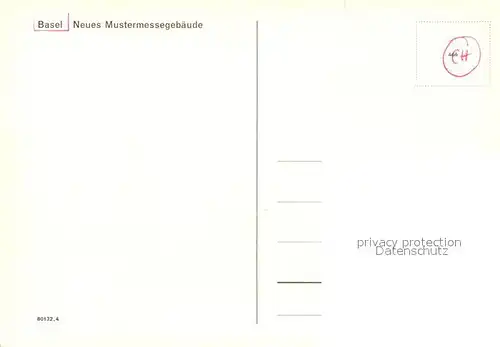 AK / Ansichtskarte Basel_BS Neues Mustermessegebaeude Basel_BS