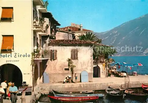 AK / Ansichtskarte Limone_sul_Garda Hotel Tirolo am Hafen Limone_sul_Garda