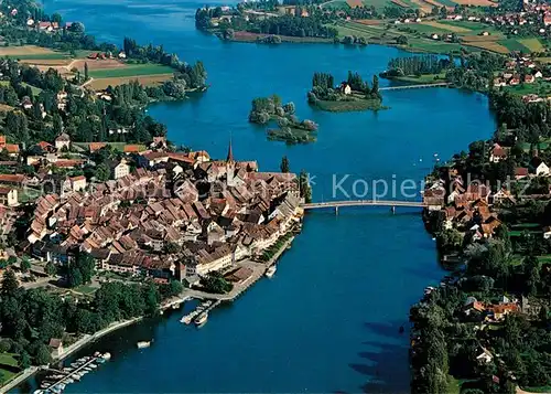 AK / Ansichtskarte Stein_Rhein mit Untersee Fliegeraufnahme Stein Rhein