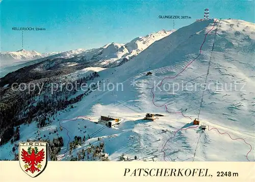 AK / Ansichtskarte Patscherkofel Seilbahn Bergstation Wintersportplatz Alpen Fliegeraufnahme Patscherkofel
