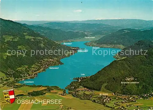 AK / Ansichtskarte Ossiachersee und Umgebung Fliegeraufnahme Ossiachersee