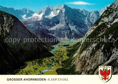 AK / Ansichtskarte Grosser_Ahornboden Panorama Karwendelgebirge Fliegeraufnahme Grosser Ahornboden