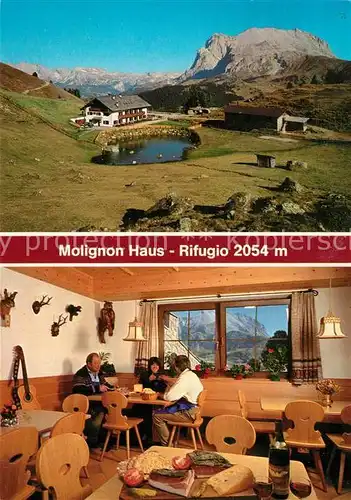 AK / Ansichtskarte Kastelruth_Suedtirol Molignon Haus Rifugio Seiser Alm Hochplateau Kastelruth_Suedtirol