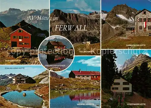 AK / Ansichtskarte Schruns_Tschagguns Alpenvereinshuetten im Ferwall Montafon Bergseen Alpen 