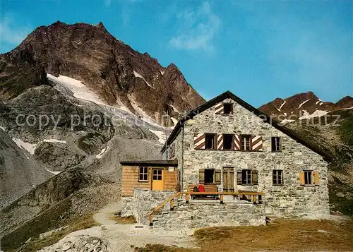 AK / Ansichtskarte Darmstaedter_Huette Berghaus im Verwall mit Kuchenspitze und Scheibler Darmstaedter_Huette