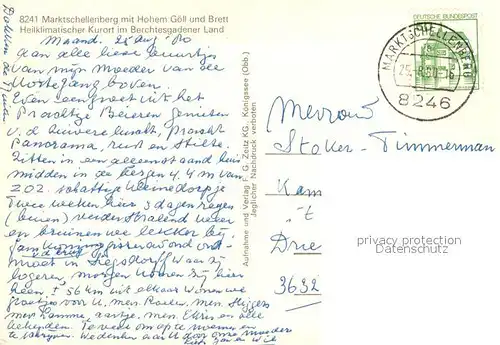 AK / Ansichtskarte Marktschellenberg Panorama Hoher Goell Brett Marktschellenberg