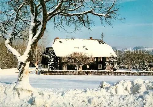 AK / Ansichtskarte Holzschlag_Bonndorf Pension Cafe Reichenbaechle Winter Holzschlag_Bonndorf