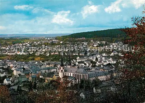 AK / Ansichtskarte Pruem_Eifel Stadtpanorama Kirche Pruem_Eifel