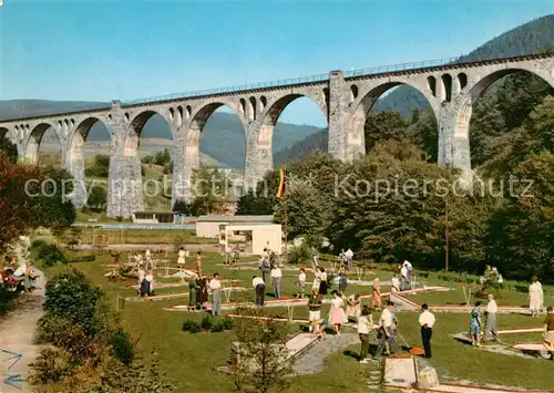 AK / Ansichtskarte Willingen_Sauerland Kleingolfplatz Viadukt Willingen_Sauerland