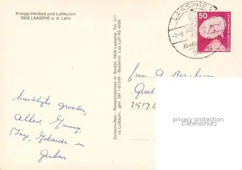 AK / Ansichtskarte Laasphe Fliegeraufnahme Laasphe