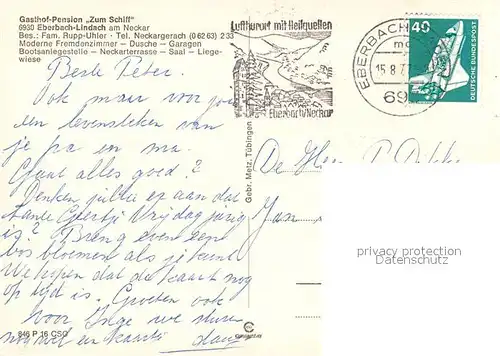 AK / Ansichtskarte Lindach_Eberbach Fliegeraufnahme Lindach Eberbach