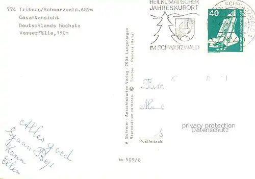 AK / Ansichtskarte Triberg_Schwarzwald Panorama Triberg Schwarzwald