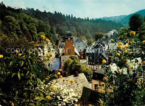 AK / Ansichtskarte Monschau Kirche Stadtpanorama Monschau