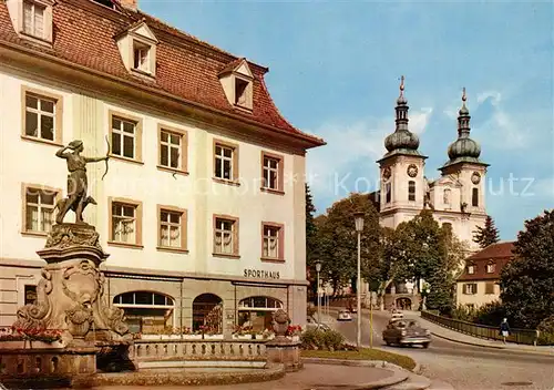 AK / Ansichtskarte Donaueschingen Stadtkirche Dianabrunnen Donaueschingen