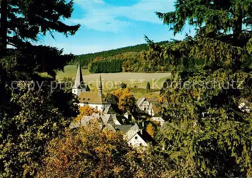 AK / Ansichtskarte Eslohe_Sauerland Kirche Panorama Eslohe_Sauerland