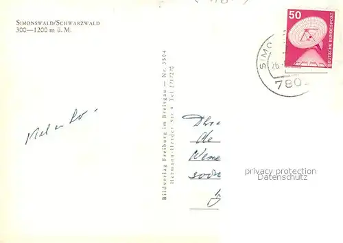 AK / Ansichtskarte Simonswald Panorama Simonswald