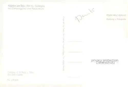 AK / Ansichtskarte Hopfen_See Fliegeraufnahme Campingplatz Kurzentrum Hopfen_See