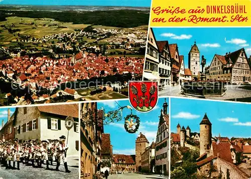 AK / Ansichtskarte Dinkelsbuehl Panorama Stadtmauer Brunnen Markt Festzug Dinkelsbuehl