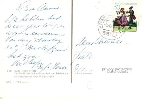 AK / Ansichtskarte Idar Oberstein Schlossruine Felsenkirche Idar Oberstein