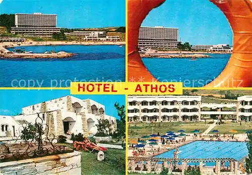 AK / Ansichtskarte Athos_Chalkidiki_Makedonien Hotel Athos Swimming Pool Strand Athos_Chalkidiki
