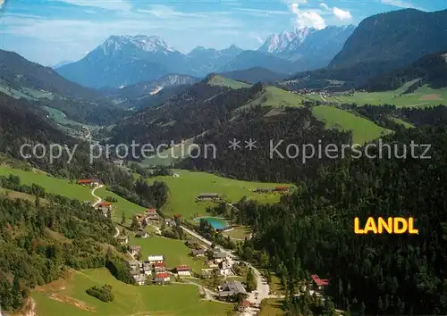 AK / Ansichtskarte Landl_Thiersee Panorama Erholungsort Alpen Fliegeraufnahme Landl Thiersee