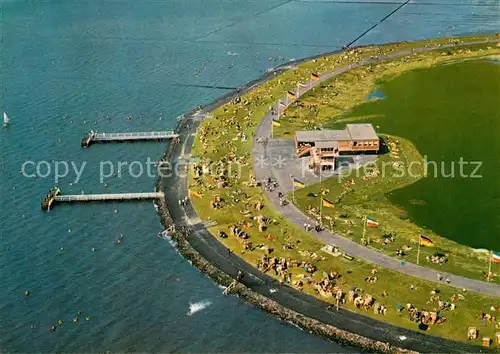 AK / Ansichtskarte Husum_Nordfriesland Strandbad Fliegeraufnahme Husum_Nordfriesland