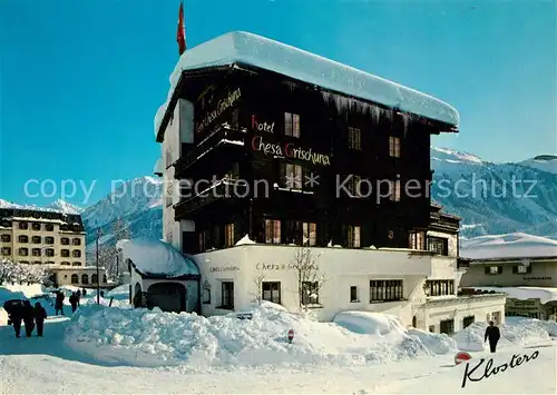 AK / Ansichtskarte Klosters_GR Hotel Chesa Grischuna Klosters_GR