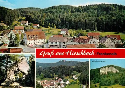 AK / Ansichtskarte Hirschbach_Oberpfalz Panorama Noristoerle Mittelbergwand Hirschbach Oberpfalz