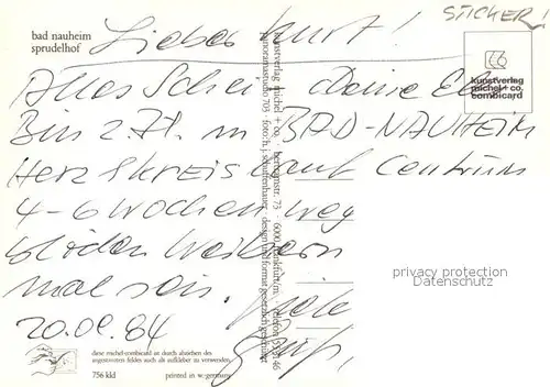 AK / Ansichtskarte Bad_Nauheim Sprudelhof Sticker Bad_Nauheim