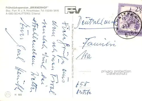 AK / Ansichtskarte Schlitters_Tirol Fruehstueckspension Brixnerhof Schlitters Tirol