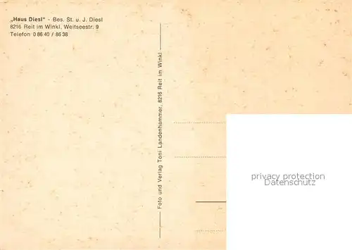 AK / Ansichtskarte Reit_Winkl Haus Diesl Reit_Winkl