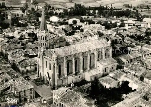 AK / Ansichtskarte Beaumont de Lomagne Eglise Vue aerienne Beaumont de Lomagne